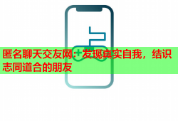 匿名聊天交友网：发现真实自我，结识志同道合的朋友