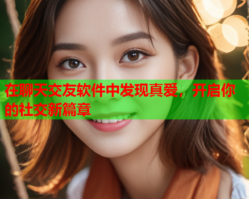 在聊天交友软件中发现真爱，开启你的社交新篇章